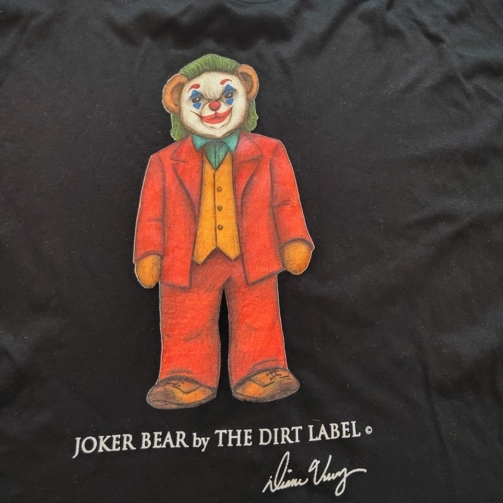 TDL The Joker Bear T shirt Dirty Label XL Black Rap‎ TEE
